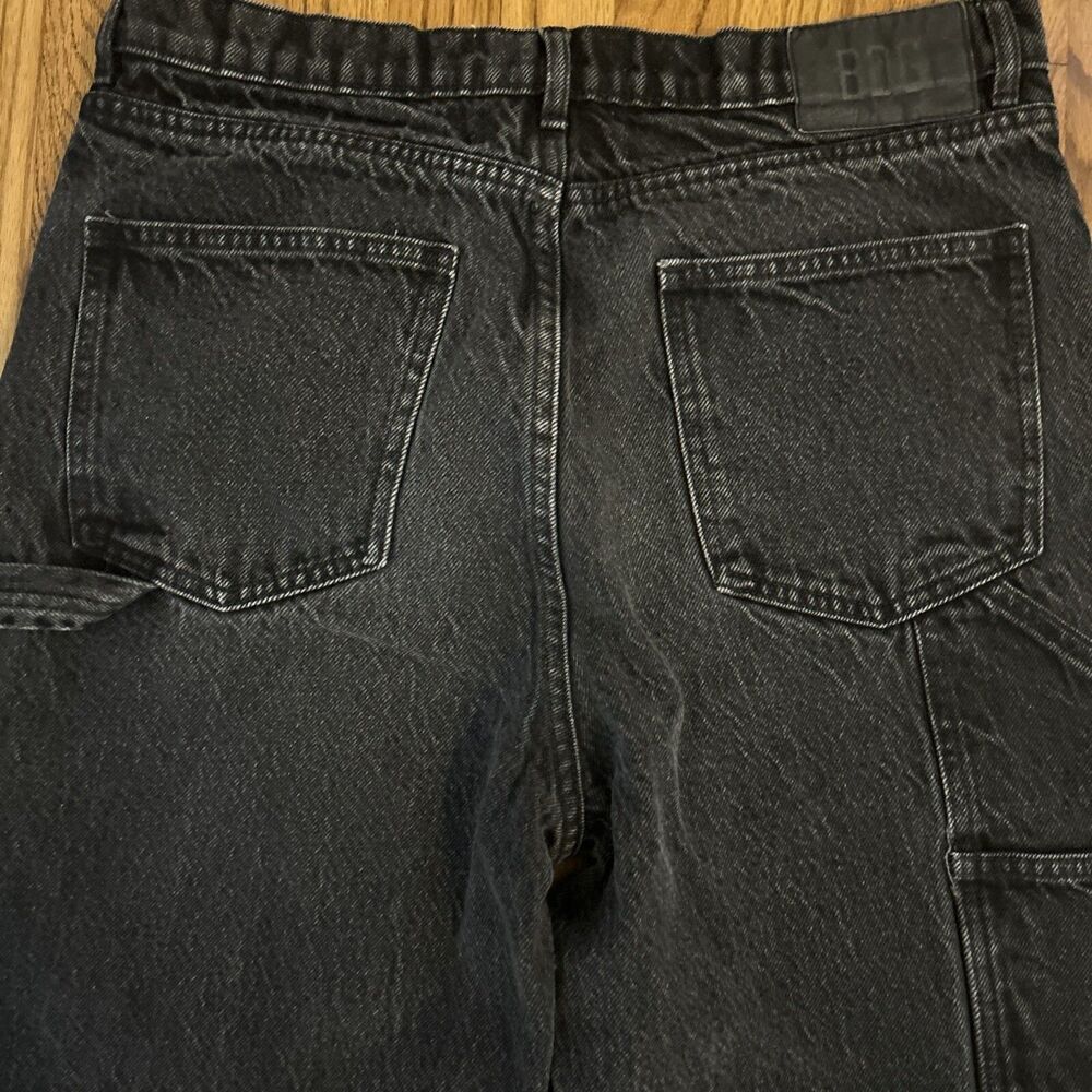 BDG Big Jack Workpant Fit Jean Sz. 32 Relaxed Fit Spider Web Black Neon Green - Picture 7 of 13